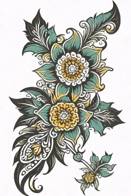 ukrainian ornament tattoo design idea
