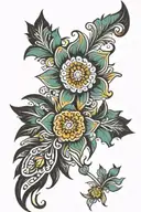 ukrainian ornament tattoo design idea