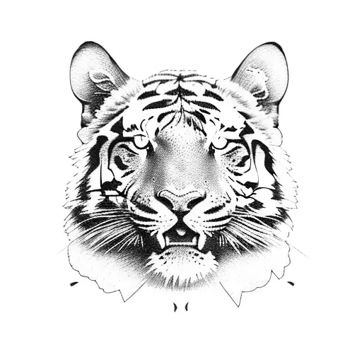 paw tiger tattoo design idea