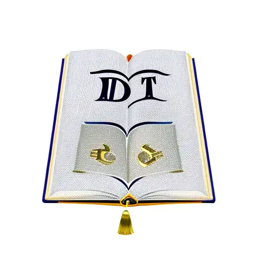 magical book with floating letters "D...A", red grad cap w/gold tassel, radio mic, sped teacher symbol, SATX tattoo design idea