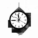 Shattered Clock tattoo design idea