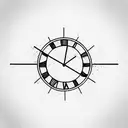 Shattered Clock tattoo design idea