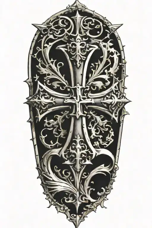 iron cross military tattoo design idea