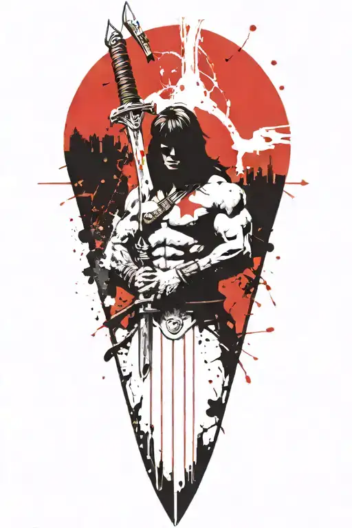 Conan sword tattoo design idea
