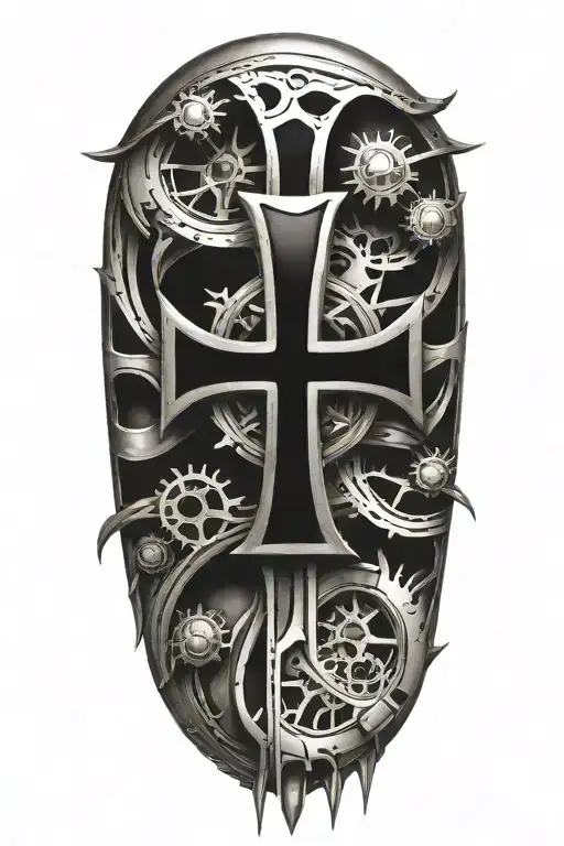 German iron cross  tattoo design idea