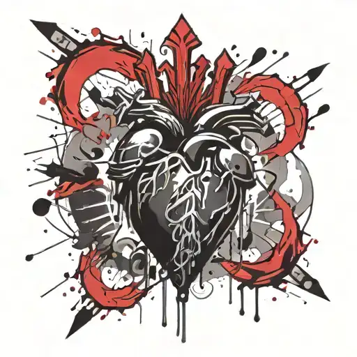sacred heart tattoo design idea