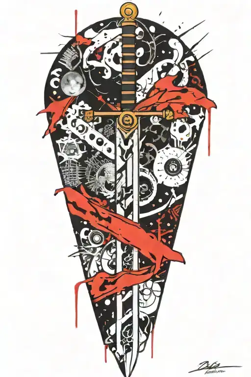 Christian sword  tattoo design idea