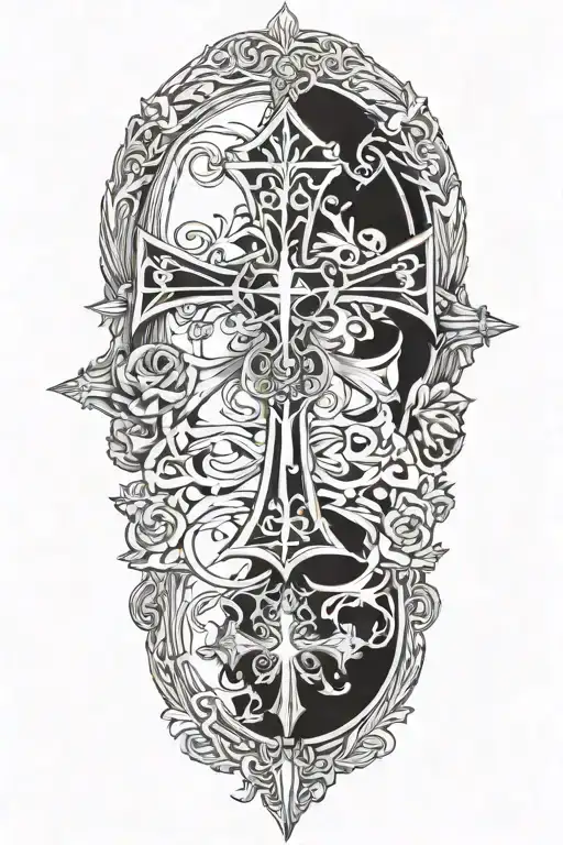 iron cross tattoo design idea