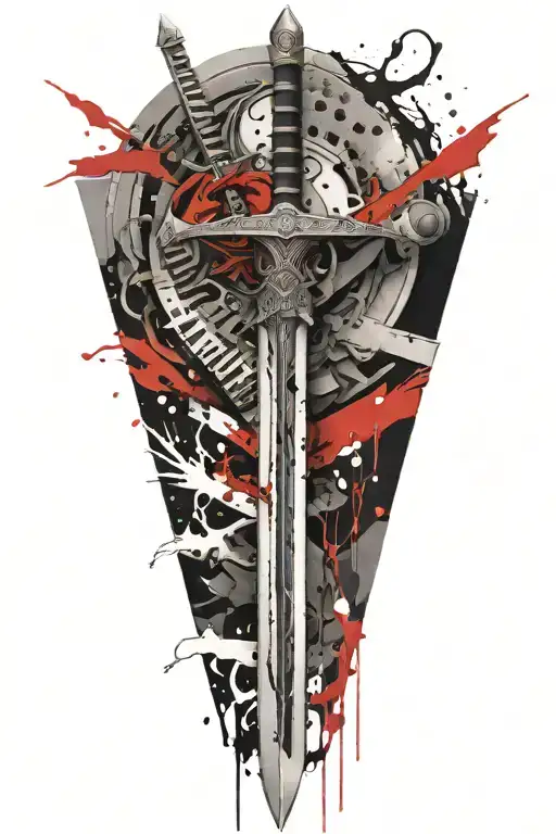 Christian sword  tattoo design idea