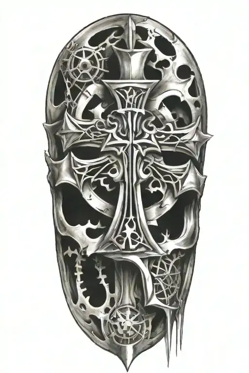 German iron cross tattoo design idea