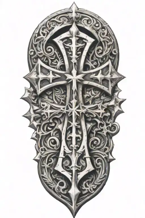 German iron cross  tattoo design idea