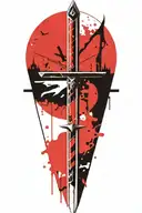 Templar sword tattoo design idea