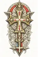 German iron cross, WW2 soldier standing tattoo design idea