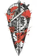 Christian sword  tattoo design idea