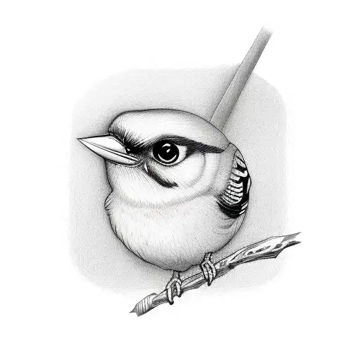 lil peep crybaby bird tattoo design idea