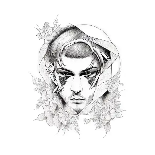 Generate a tattoo design inspired by Lil Peep's 'Crybaby' tattoo tattoo design idea