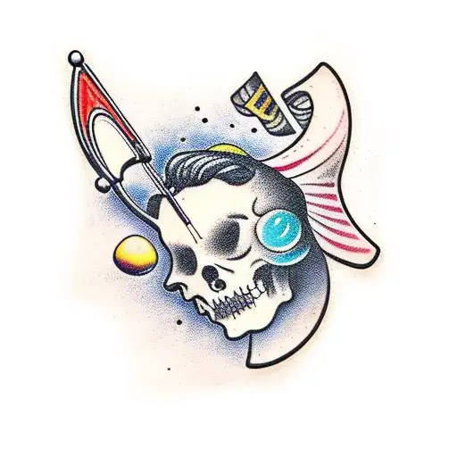 Milky Way black tattoo design idea