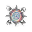 helix nebula horizontally tattoo design idea