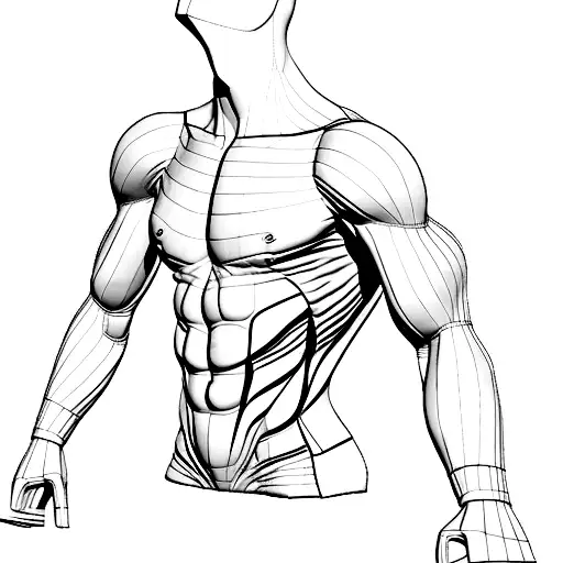 3d Sculpt male torso building it own tattoo design idea