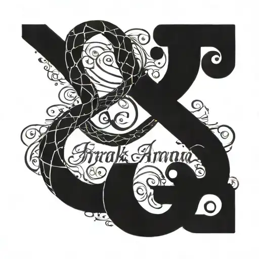 frank and Anna names with infinity symbol tattoo design idea