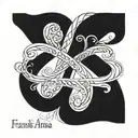 frank and Anna names with infinity symbol tattoo design idea