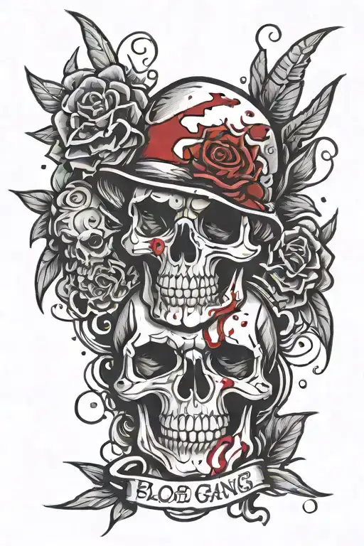 blood gang tattoo design tattoo design idea