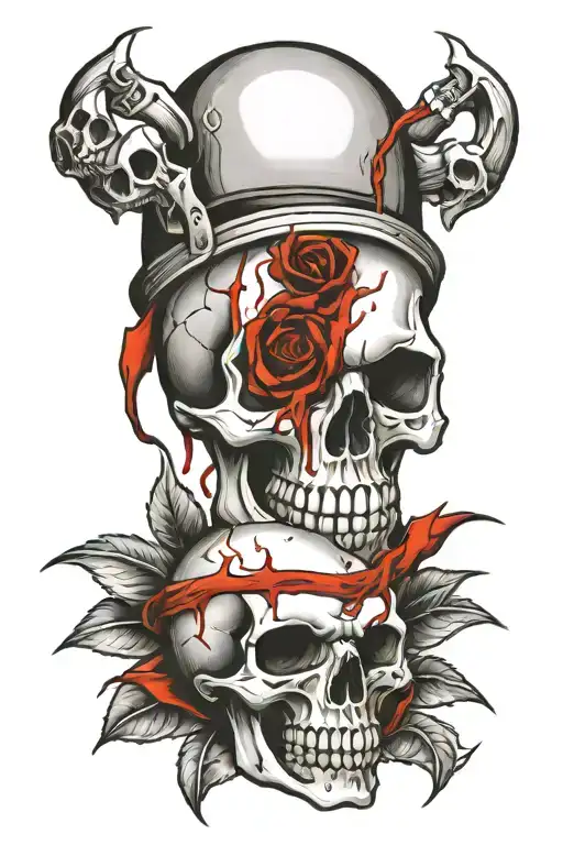 blood gang skull tattoo design tattoo design idea