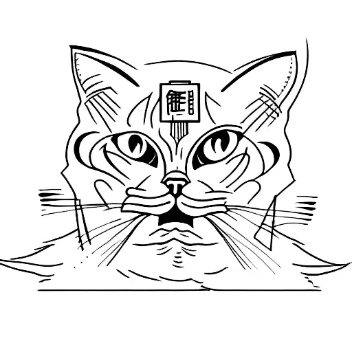 cat representing brotherhood tattoo design idea