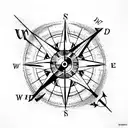 Compass with Everything happens for a reason on it tattoo design idea