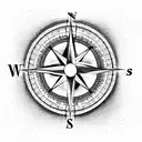 Compass with Everything happens for a reason on it tattoo design idea