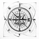 Compass with Everything happens for a reason on it tattoo design idea