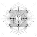 montgolfière au dessus d'une cascade tattoo design idea