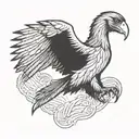 A Condor wiht its wings pread tattoo design idea