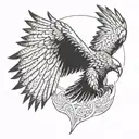 A Condor wiht its wings pread tattoo design idea