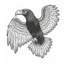 A Condor wiht its wings pread tattoo design idea