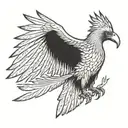 A Condor wiht its wings pread tattoo design idea