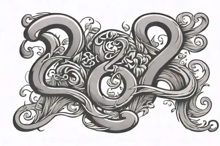 number 8 20 2024 written tattoo design idea
