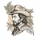 waylon jennings tattoo design idea
