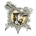 waylon jennings tattoo design idea