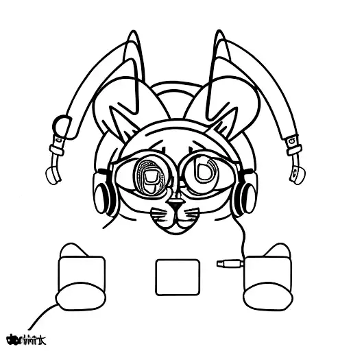 Minimalist "A Minimalist Tattoo Of A Cat Wearing..." Tattoo Idea