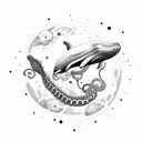 whale space octopus astronaut  tattoo design idea