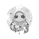 whale space octopus astronaut  tattoo design idea