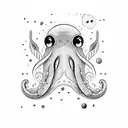 whale space octopus astronaut  tattoo design idea