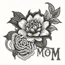 mom suicide date tattoo design idea
