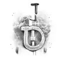 two p letters tattoo design idea