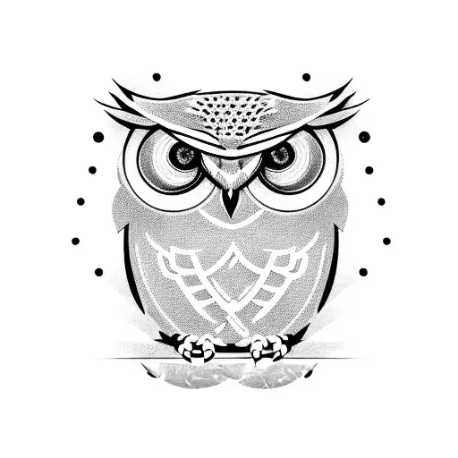 Gaming console controller merging with an owl tattoo design idea