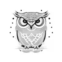 Gaming console controller merging with an owl tattoo design idea