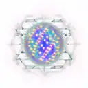 Create a design featuring binary code, an electrical circuit, a DNA structure, and a galaxy, all enclosed within a diamo tattoo design idea