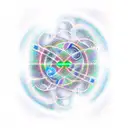Create a design featuring binary code, an electrical circuit, a DNA structure, and a galaxy, all enclosed within a diamo tattoo design idea