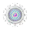  electronic circuit, a DNA structure, and a galaxy, all enclosed within a diamo tattoo design idea